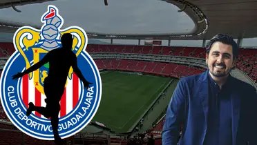 Estadio Akron de fondo con foto de Wikipedia.