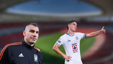 Estadio Akron de fondo tomado de Wikipedia, con Nahuel y Faravelli.