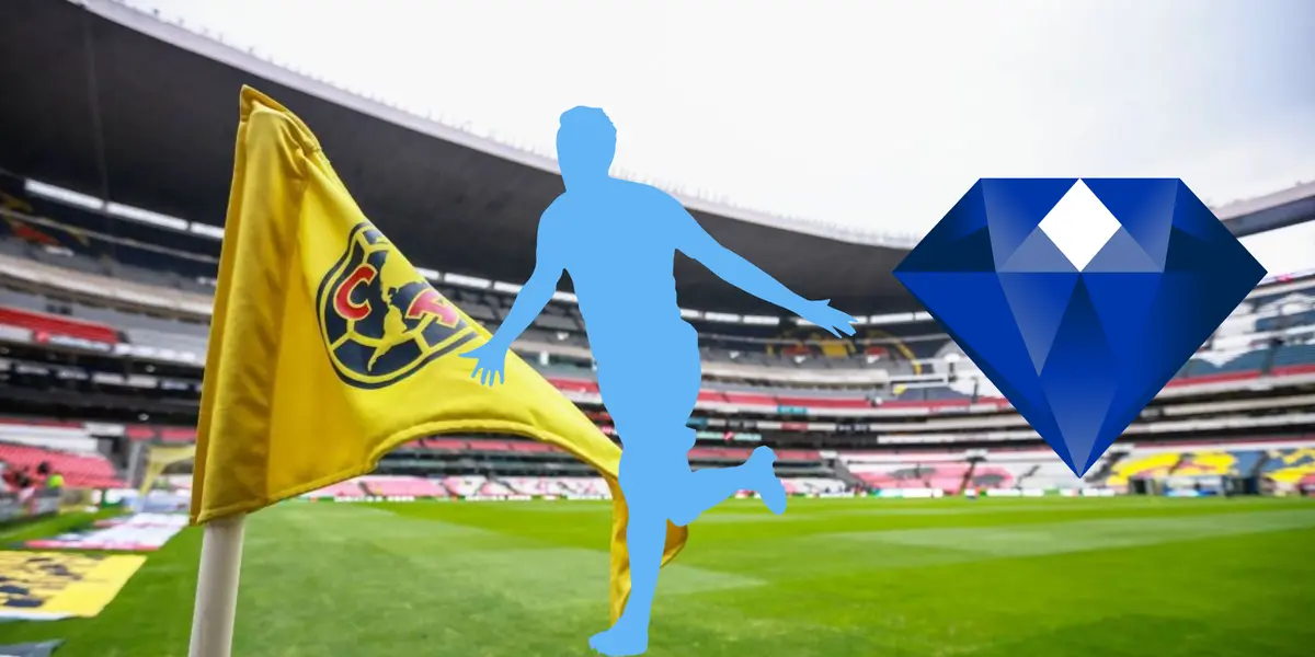 Estadio Azteca con banderín del América. Foto: Fútbol Total