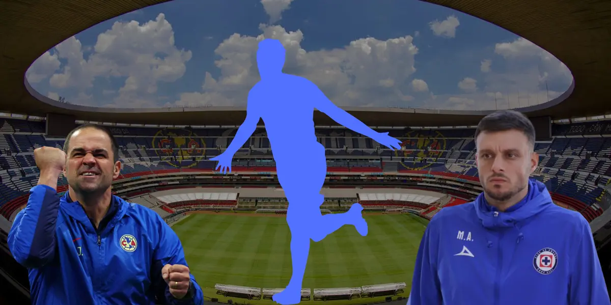 Estadio Azteca de fondo con Jardine y Anselmi. Foto: Wikipedia