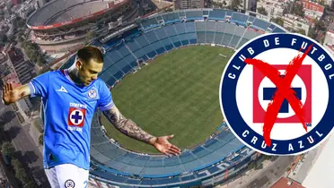 Estadio de Cruz Azul de fondo. Foto: Bolavip
