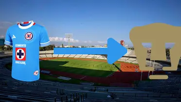 Estadio de CU de fondo, tomado de Wikipedia