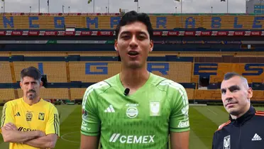 Estadio Universitario de fondo, tomado de Wikipedia, con Tapia, Paunoviç y Nahuel.