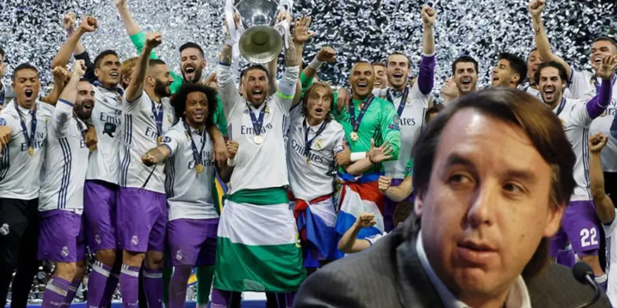 Ex futbolistas del Real Madrid y Emilio Azcárraga/Foto Cadena SER.