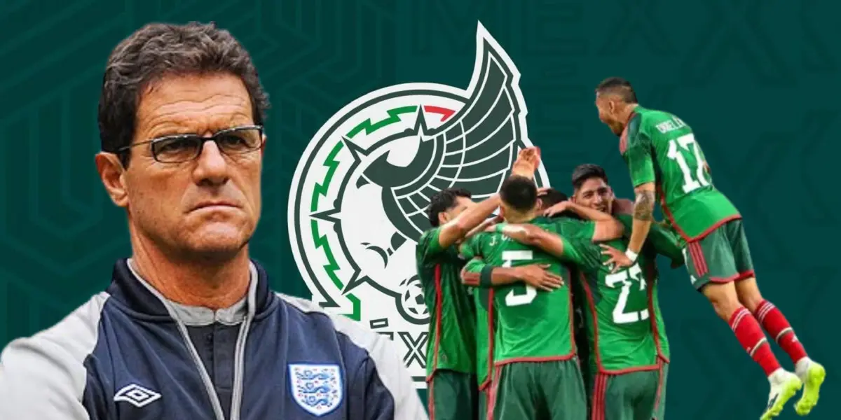 Fabio Capello junto a jugadores del Tri / FOTO THE GUARDIAN