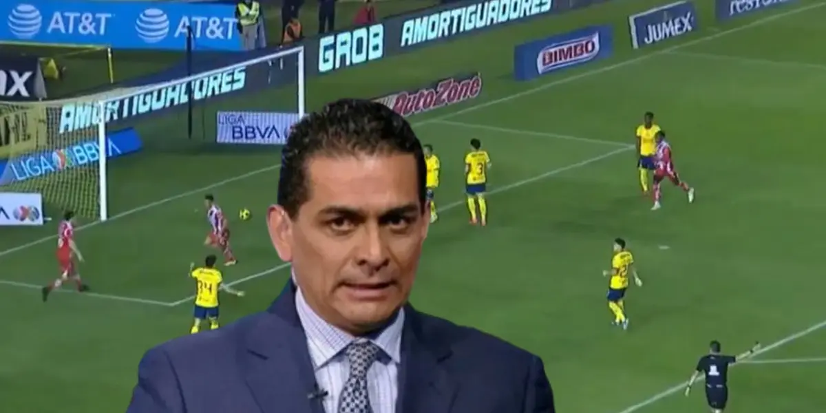 Felipe Ramos Rizo y jugadores de Necaxa y América/ Foto TUDN.