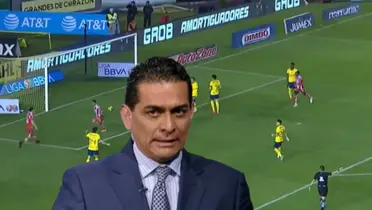 Felipe Ramos Rizo y jugadores de Necaxa y América/ Foto TUDN.