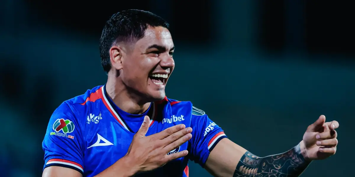 Fernández tras su gol. Foto: Cruz Azul