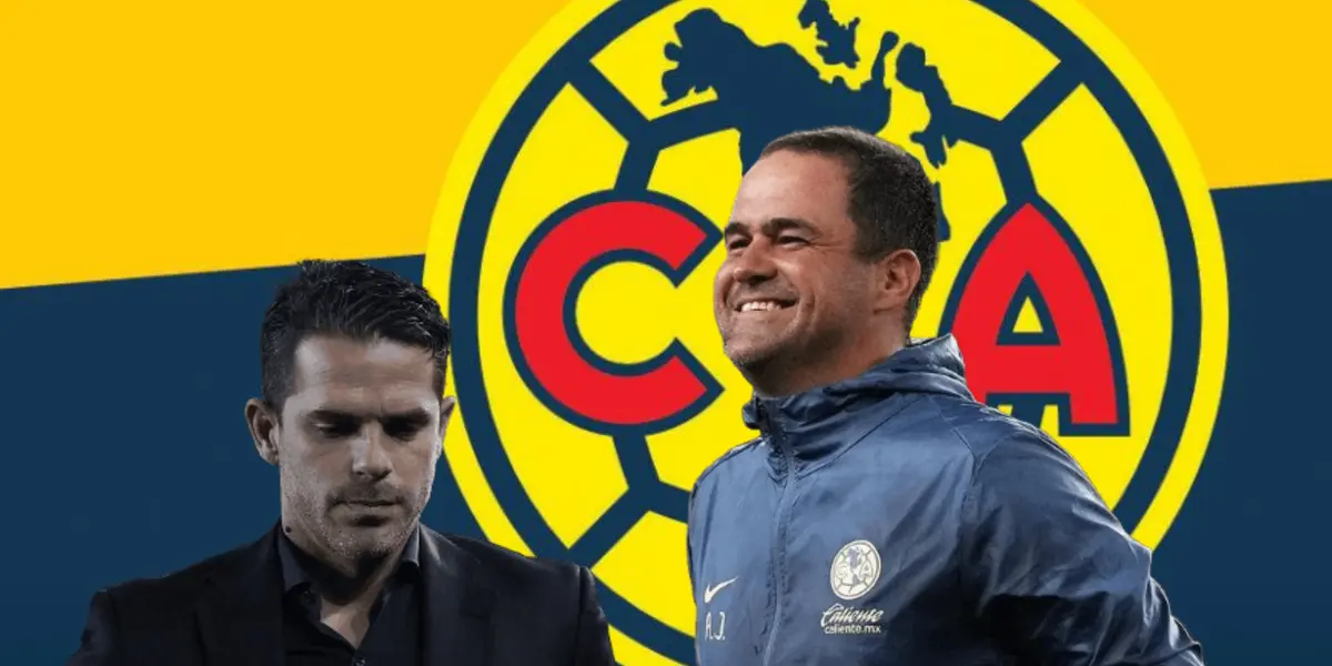 Fernando Gago cabizbajo y André Jardine sonriente/ Foto Carls Jr.
