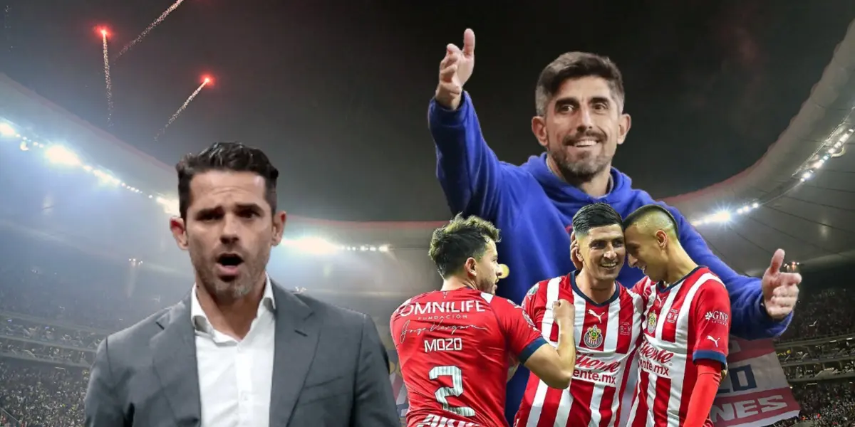 Fernando Gago, Veljko Paunovic y jugadores de Chivas/Foto Mediotiempo.