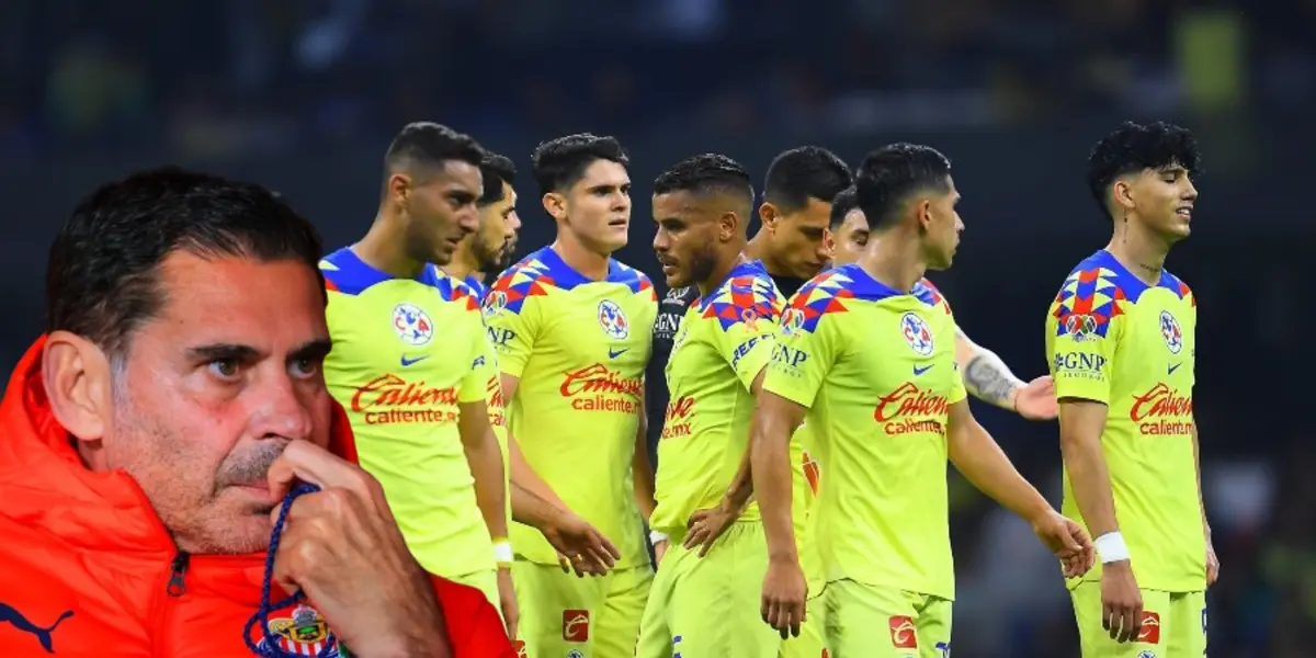 Fernando Hierro junto a jugadores del América / FOTO MEXSPORT
