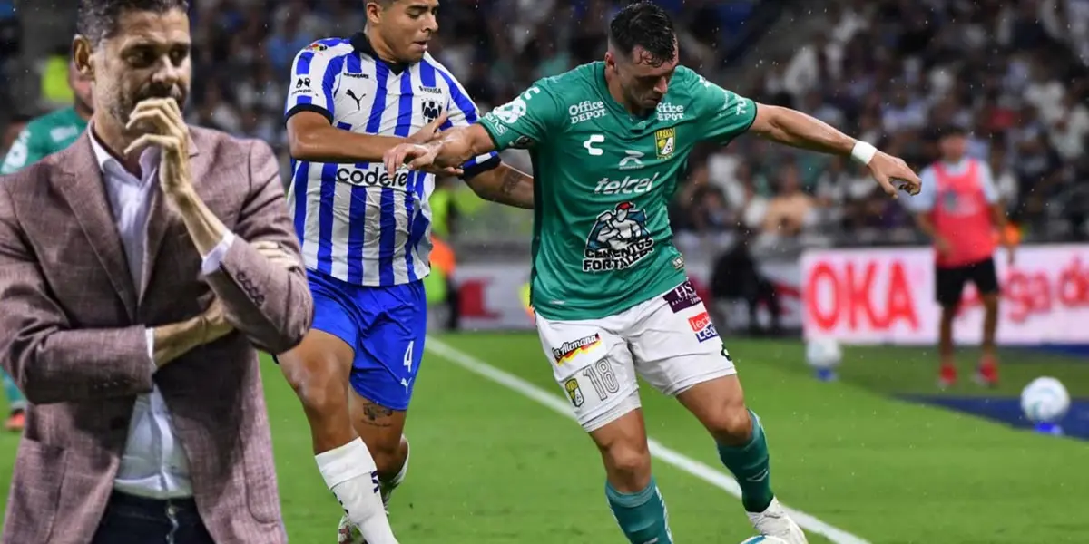 Fernando Hierro y jugadores de Rayados vs León Foto: Fútbol Total