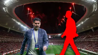 Fernando Hierro y silueta de hombre caminando/ Foto Infobae.