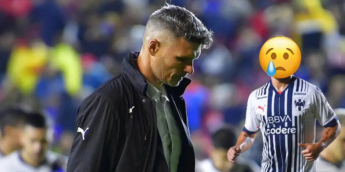 Fernando Ortiz cabizbajo tras partido con Rayados. Foto: Soy Fútbol