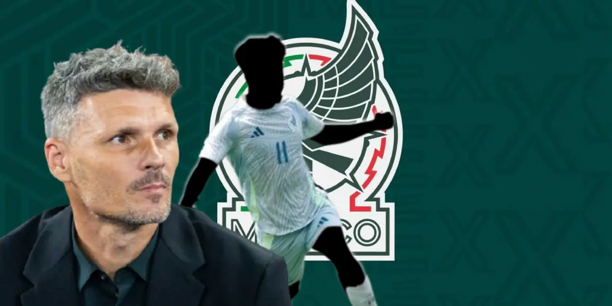 Fernando Ortiz junto a futbolista incógnito del Tri / FOTO EL FINANCIERO