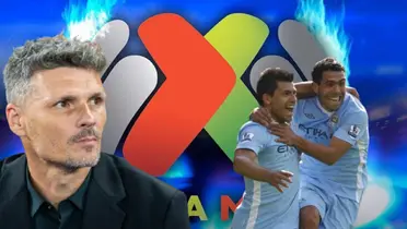 Fernando Ortiz junto a Sergio Agüero y Carlos Tévez / FOTO EL FINANCIERO