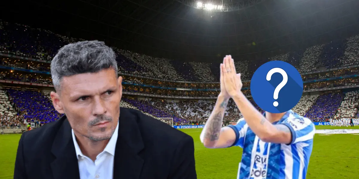 Fernando Ortiz y jugador de Rayados oculto/ Foto ESPN.