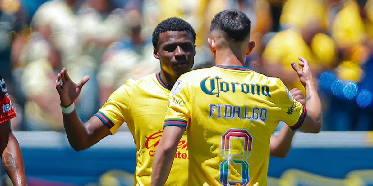 Fidalgo y Dilrosun celebrando. Foto; Club América