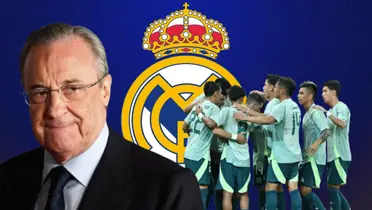 Florentino Pérez junto a futbolistas del Tri / FOTO EL UNIVERSAL