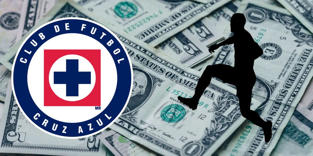 Fondo de Canva, con escudo de Cruz Azul al frente