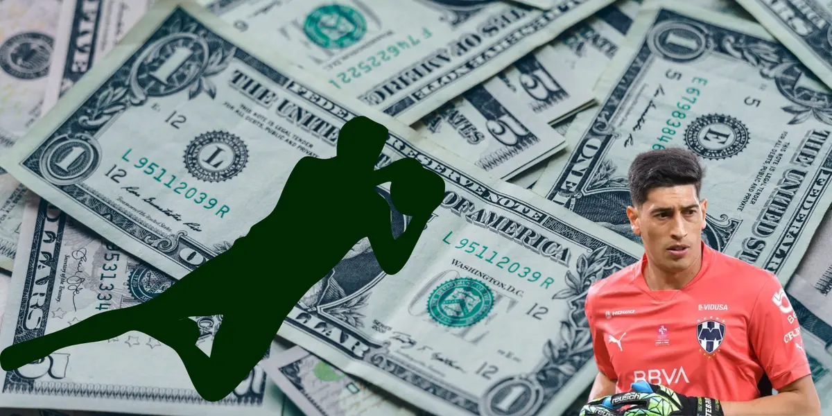 Fondo de dólares tomado de Canva, con Andrada al frente