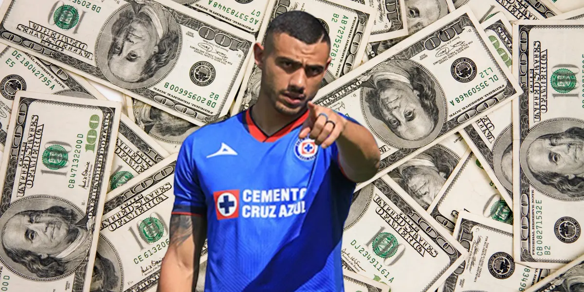 Fondo de dólares tomado de Canva, con Giakoumakis al frente