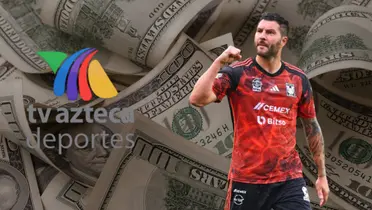 Fondo de dólares tomado de Canva, con Gignac al frente