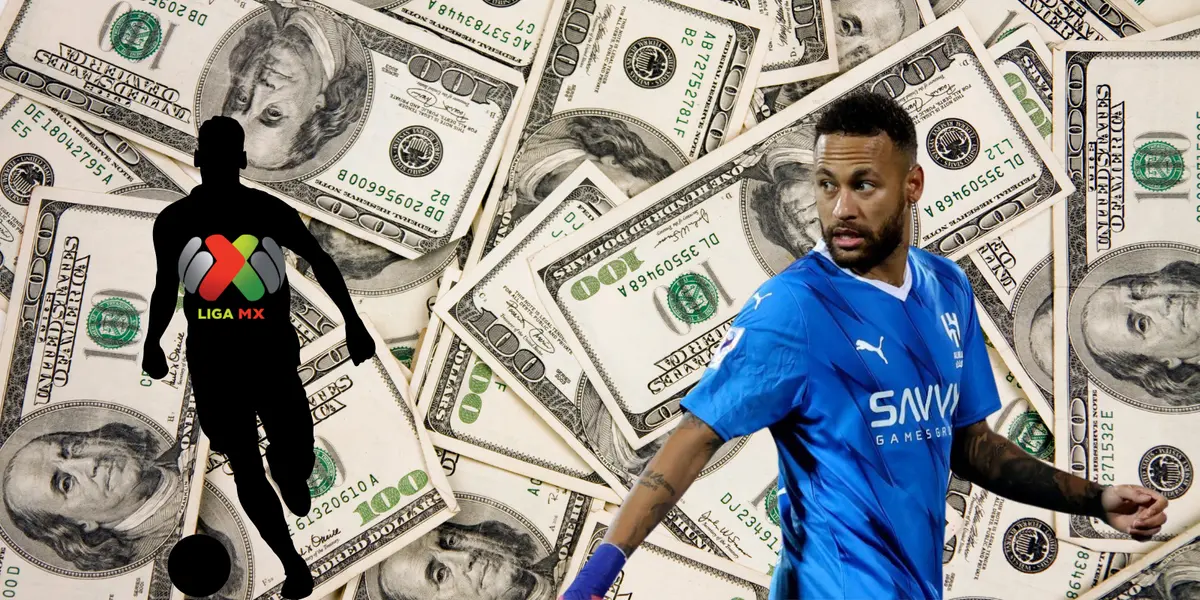 Fondo de dólares tomado de Canva, con Neymar al frente