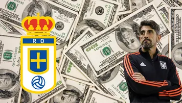 Fondo de dólares tomado de Canva, con Paunoviç al frente