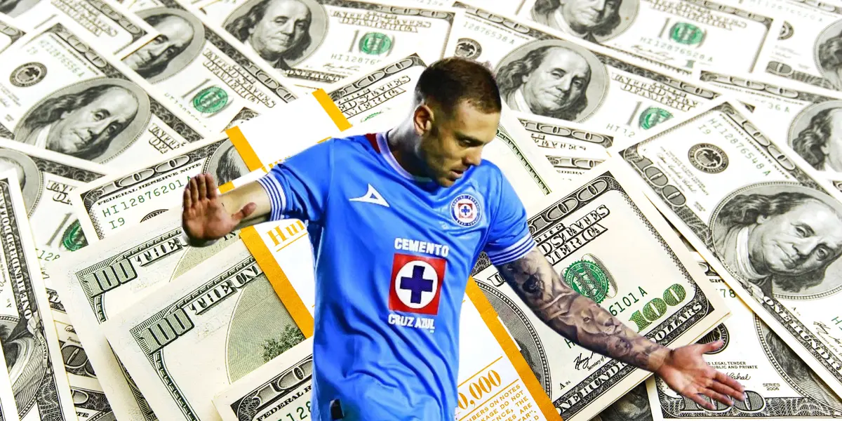 Fondo de dólares tomado de Canva, con Rotondi al frente