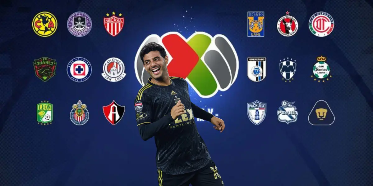 Fondo de equipos de Liga MX, tomado de ESPN, con Vela al frente
