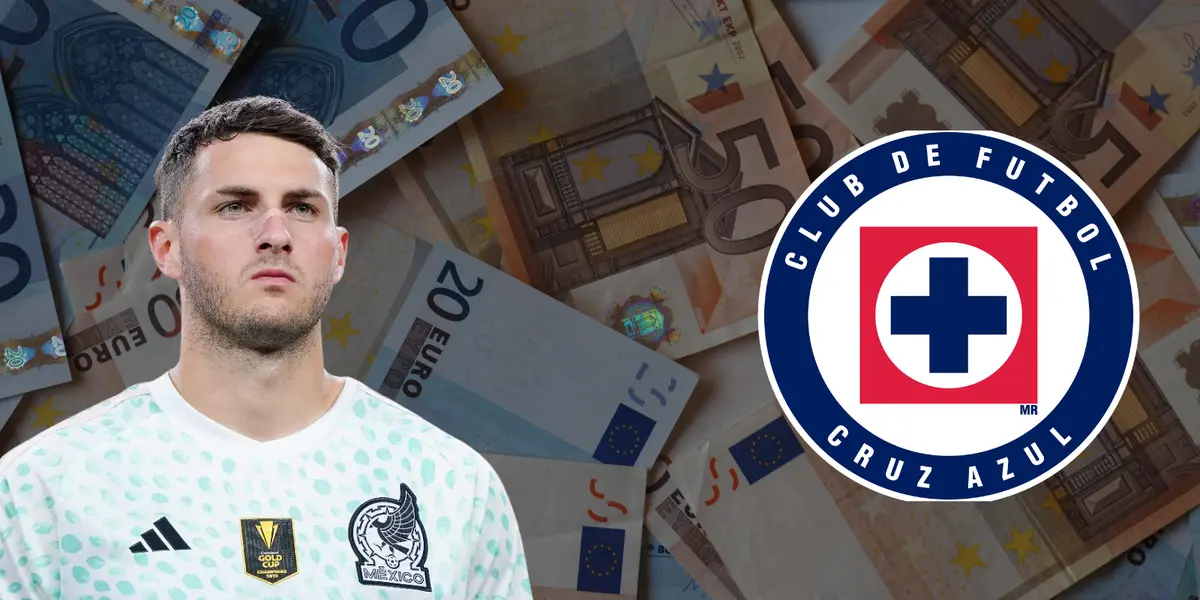 Fondo de euros tomado de Canva, con Giménez al frente