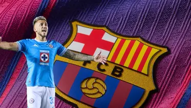 Fondo de FC Barcelona Store y Piovi al frente