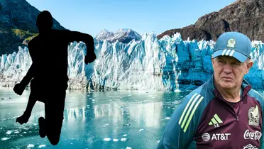 Fondo tomado de Canva, con Aguirre al frente