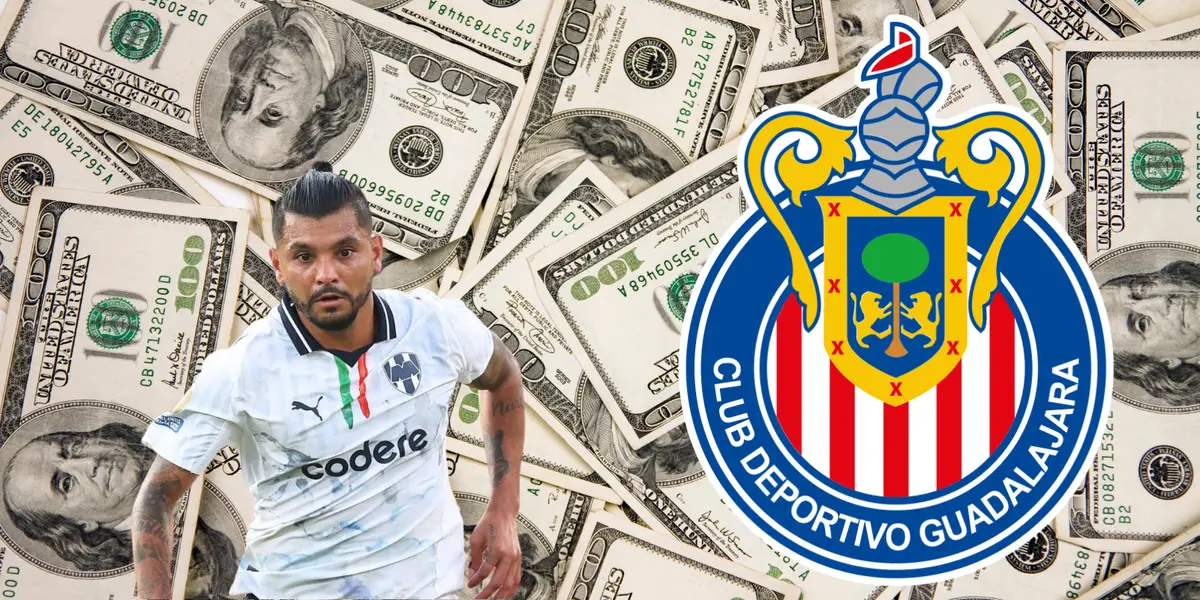 Fondo tomado de Canva, con Corona al frente y escudo de Chivas