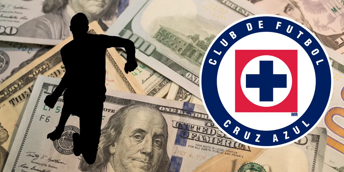 Fondo tomado de Canva, con escudo de Cruz Azul