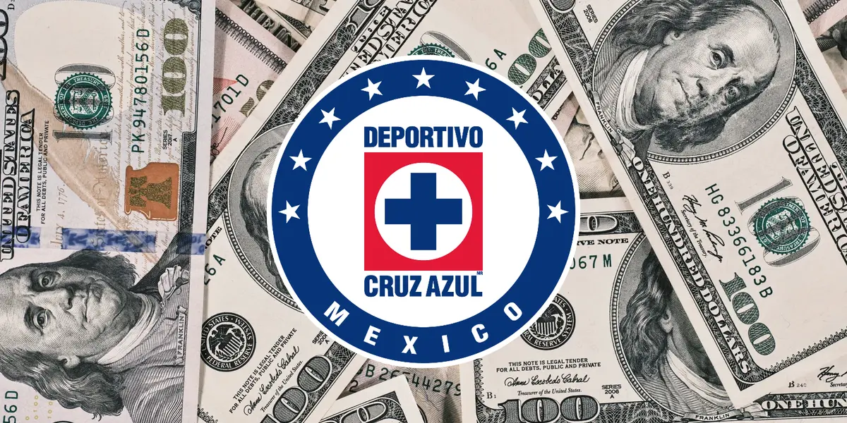 Fondo tomado de Canva, con escudo de Cruz Azul al frente