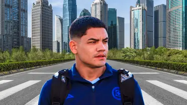 Fondo tomado de Canva, con Fernández al frente