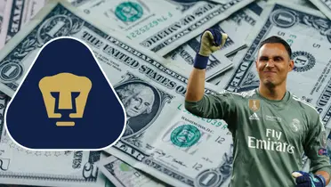 Fondo tomado de Canva, con Keylor Navas al frente