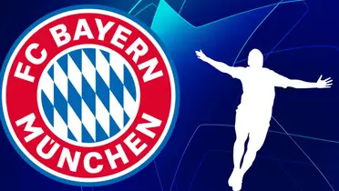 Fondo tomado de la UEFA Champions League con el escudo del Bayern