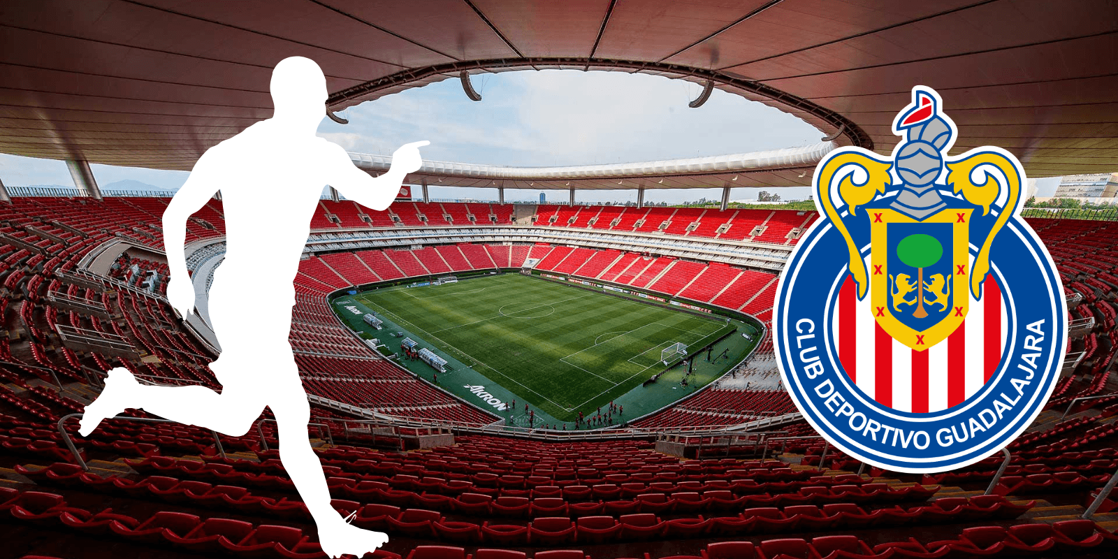 Fondo tomado de Omnilife, con escudo de Chivas al frente