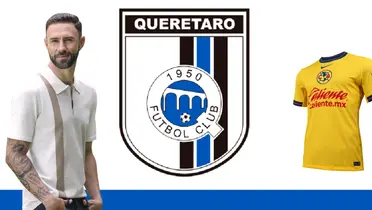 Fondo tomado de Querétaro, con Layún y jersey de América al frente