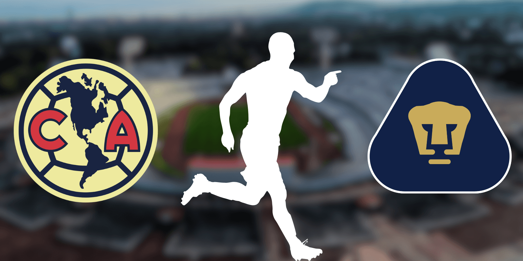 Fondo tomado de Wikipedia, con escudo de América y Pumas al frente