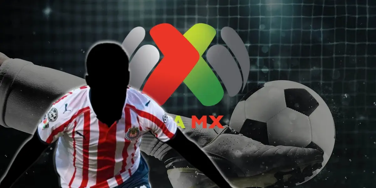 Futbolista incógnito de Chivas junto al logo de la Liga MX / FOTO FÚTBOL TOTAL