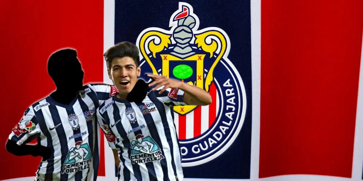 Futbolista incógnito de Pachuca junto a Erick Gutiérrez / FOTO TV AZTECA