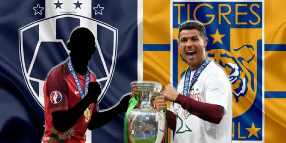 Futbolista incógnito de Portugal junto a Cristiano Ronaldo / FOTO UEFA