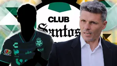 Futbolista incógnito de Santos junto a Fernando Ortiz / FOTO GETTY IMAGES