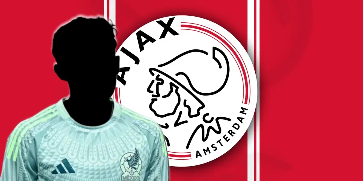 Futbolista incógnito del Tri junto al escudo del Ajax / FOTO CRITERIO HIDALGO