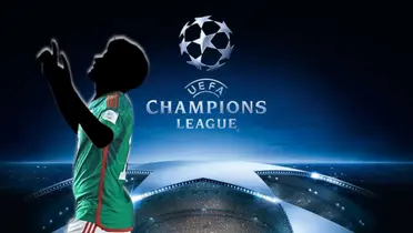 Futbolista incógnito del Tri junto al logo de la Champions League / FOTO TELEDIARIO