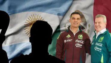 Futbolista incógnito junto a Rafa Márquez y Javier Aguirre / FOTO RÉCORD